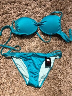 Victoria's Secret Teal Push-Up Bikini Set - Turquoise